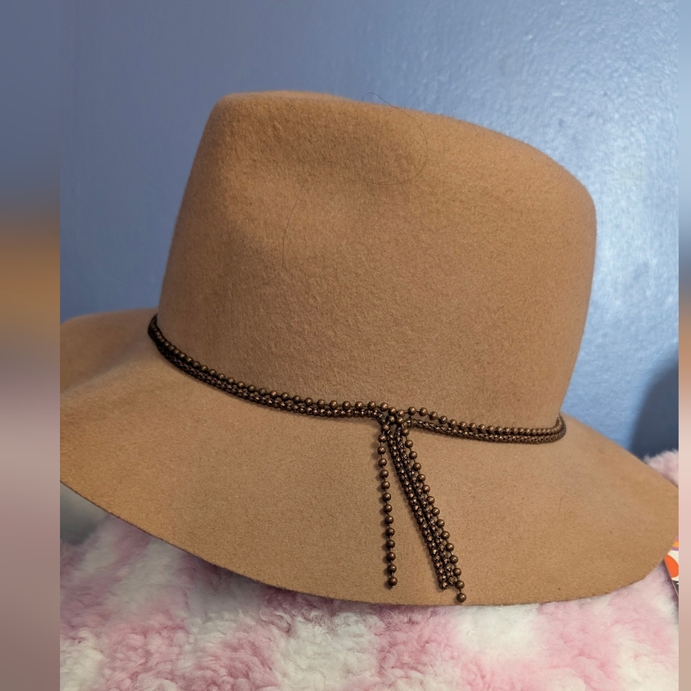 Nwot David & Young (D & Y) Elegant Tan Women's Wool 🦙 Fedora Hat M/L
